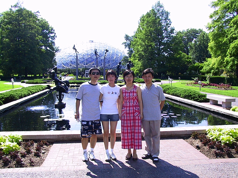 159_5982.JPG - a�t�r�The Milles Sculpture Garden lies south of the Samuels and Heckman Bulb Gardens. This sculpture garden consists of three large reflecting pools which span the axis from the Spink Pavilion to the Climatron